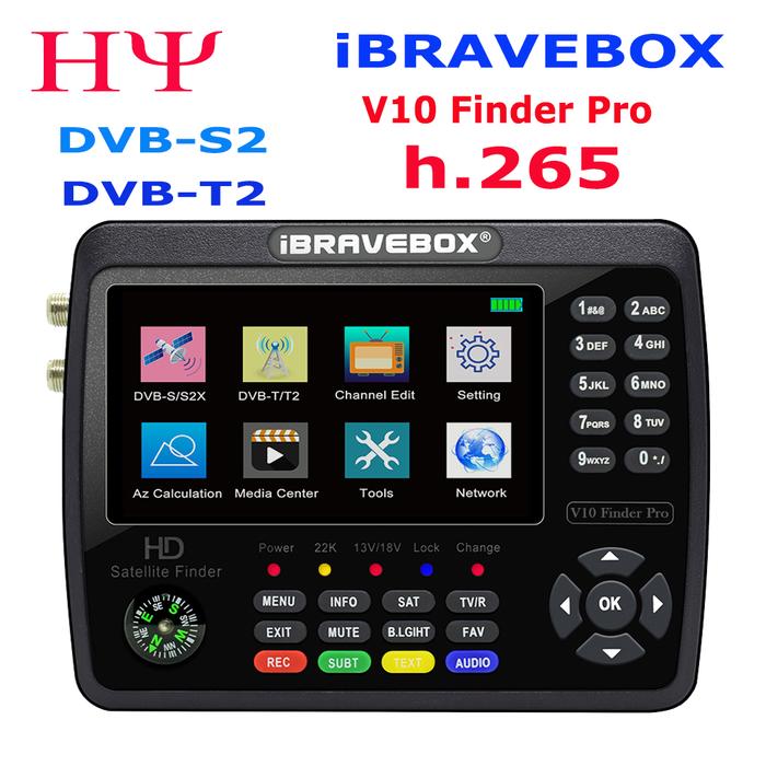 iBRAVEBOX V10 Finder Pro Satellite Finder Meter DVB-S2X S2 DVB-T2
