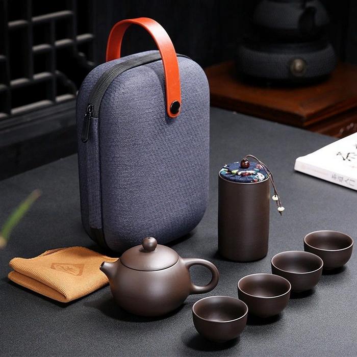 Purple Sand Ceramic Teapot Set Ceramic Teapot  Chinese Teawere Retro