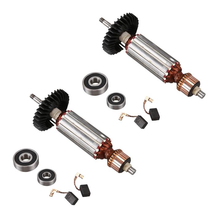 2X AC 220-240V Armature Anchor Replace For MAKITA GA5030 GA4530 GA4030 GA5034 PJ7000 GA4030R GA4034 