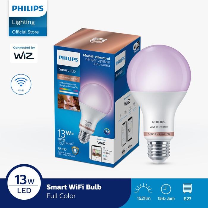 [PROMO] Philips Lampu Bohlam Smart WiFi LED 13W With Bluetooth Color RGB