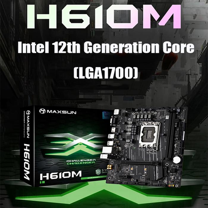 MAXSUN H610M with Intel i5 12400F [New But without cooler]