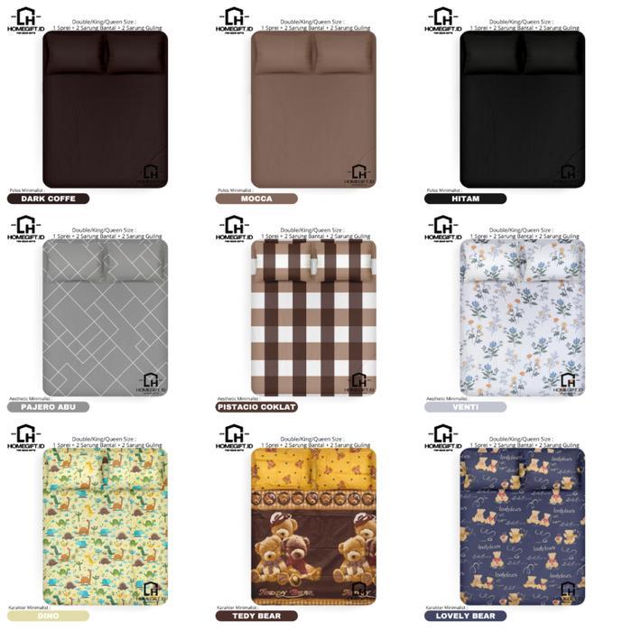 Sprei 150x200 - sprei 150x200x20 aesthetic Sudah dapat 2 sarung bantal 2 sarung guling