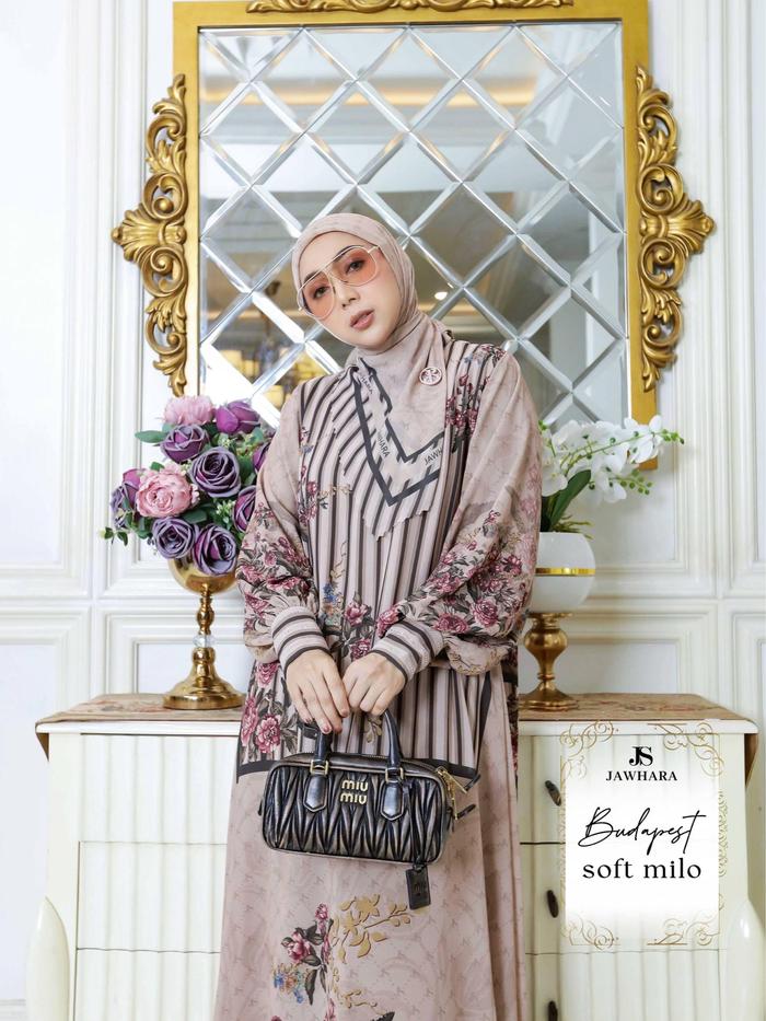 Budapest Series - Eropa Edition - JAWHARA - gamis scarf Mewah Muslim Syari
