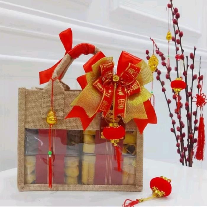 Totebag goni - jute bag laminasi kanvas goni