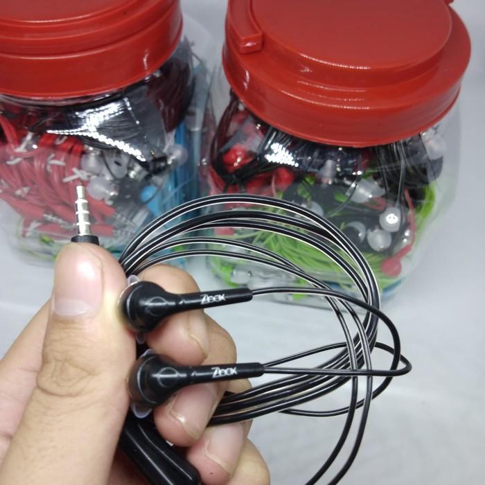 Headset Toples Zbox atau umax earphones  + mic megabass kabel bulat