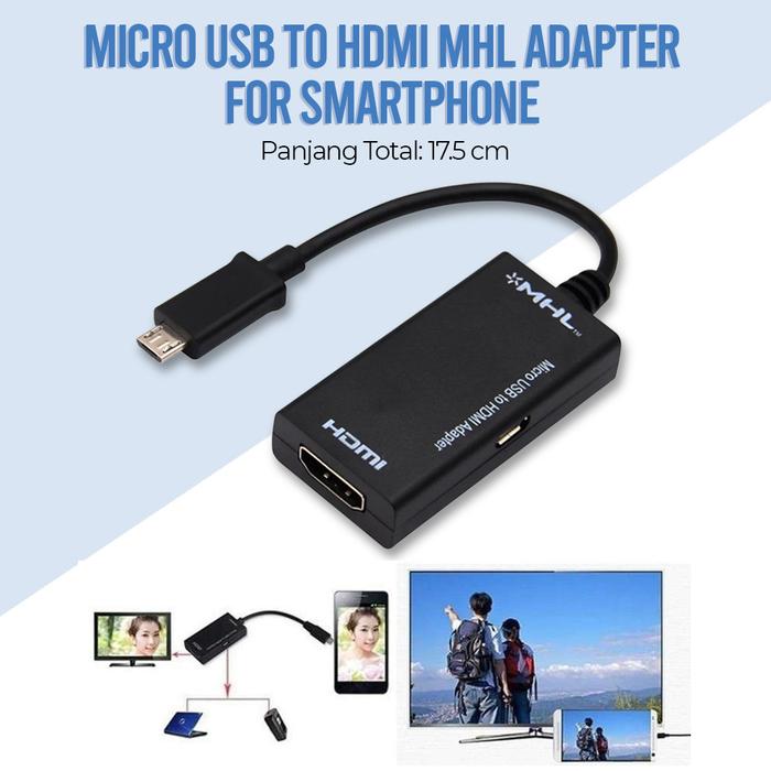 Micro USB to HDMI MHL Adaptor for Smartphone - S2 hanya untuk samsung s7 dan galaxy note 5 tidak aka