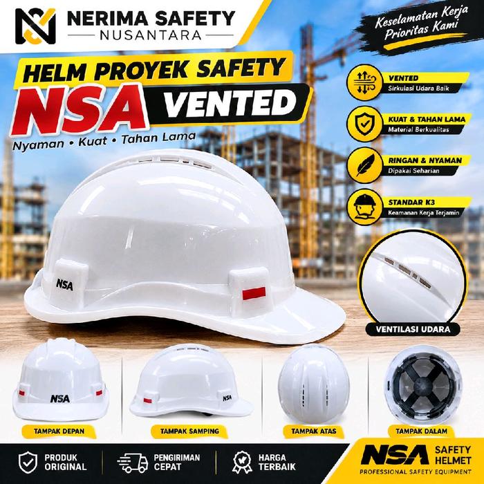 HELM SAFETY Helm NSA Vented fullset Warna Putih