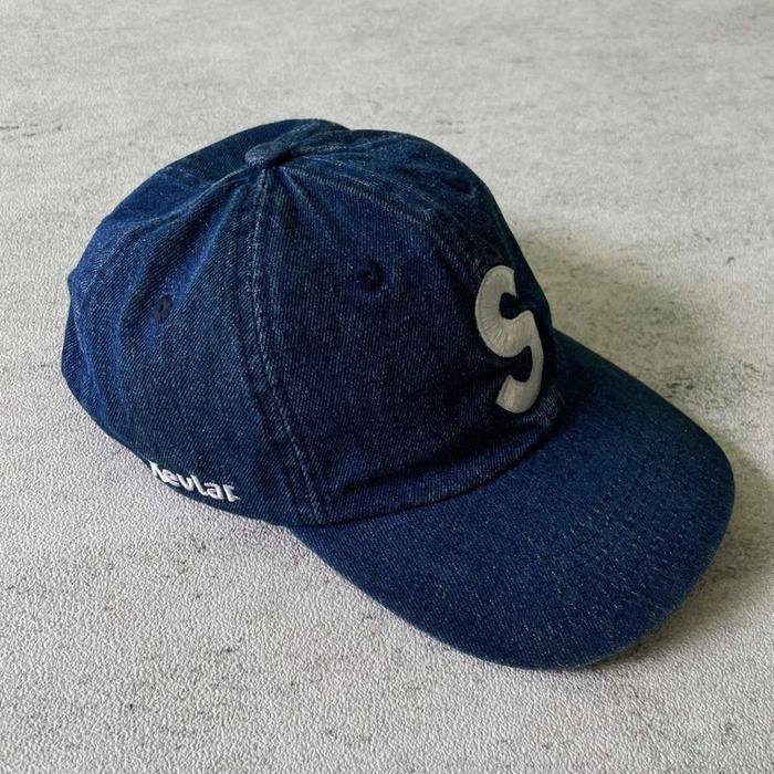 Rare Supreme Kevlar S logo Denim Cap authentic original