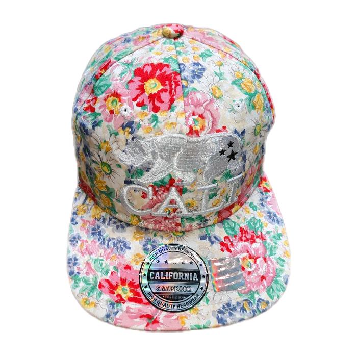 Snapback California - Topi Snapback California dengan Desain Bunga dan Logo California yang Stylish