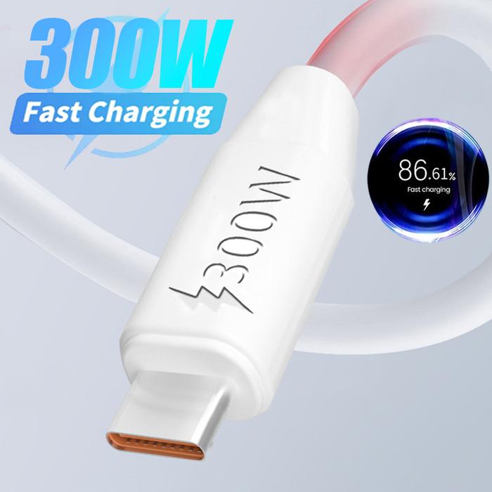 Universal 300W Super Quick Charging USB Type C Cables For Samsung Huawei OPPO Mi Tablet Phones Fast 