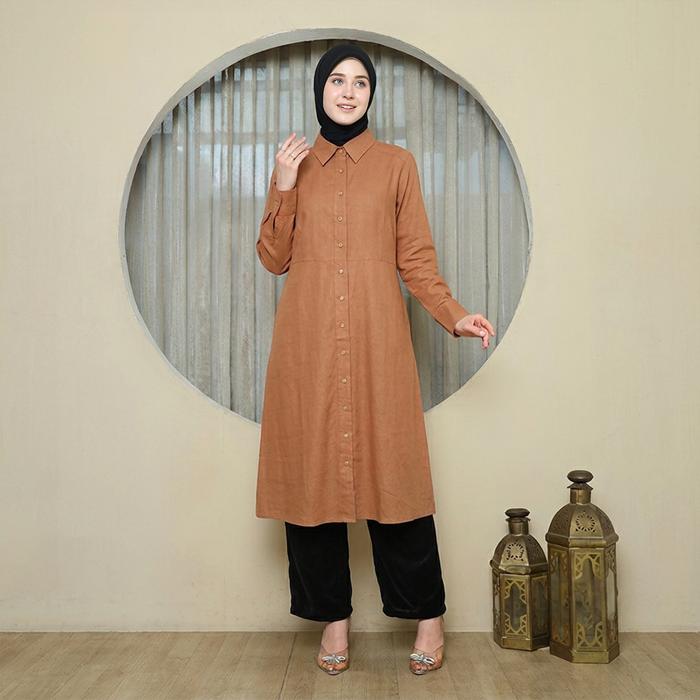 RILLEY - Tunik Pakaian Wanita Muslim Atasan Nadila
