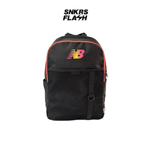 NEW BALANCE Mesh Pocket Backpack Original Black Red Tas Ransel Unisex - LAB13194DTR