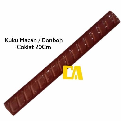 PREMIUM KUKU MACAN / BON-BON / LIS KERAMIK 20CM COKLAT