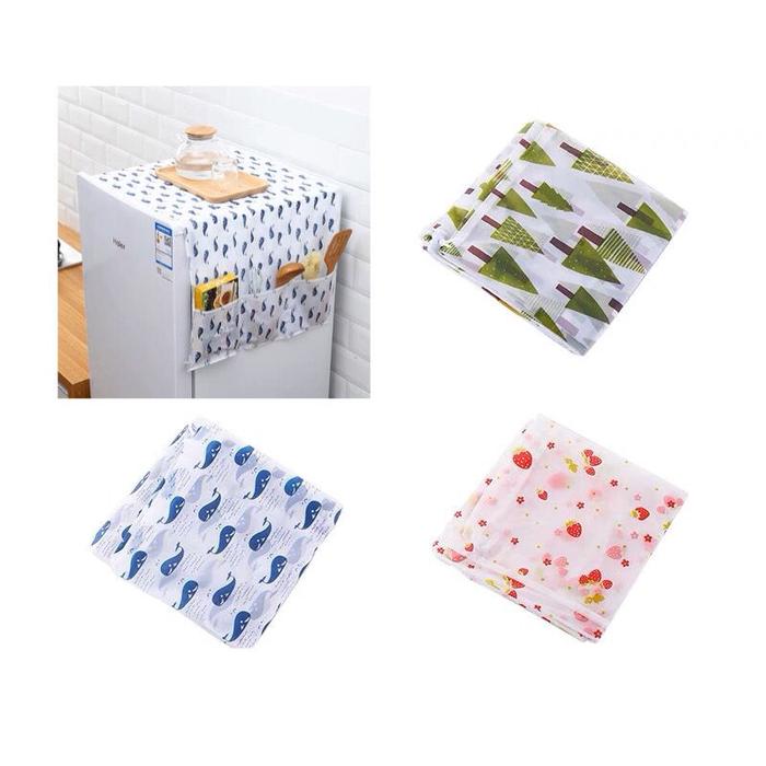 Cover Kulkas Taplak Penutup Atas Kulkas Alas Lemari Es Kantong Pouch Waterproof Multifungsi