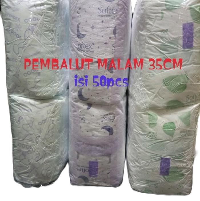 Pembalut Softex Malam 35cm isi 50pcs Nyaman