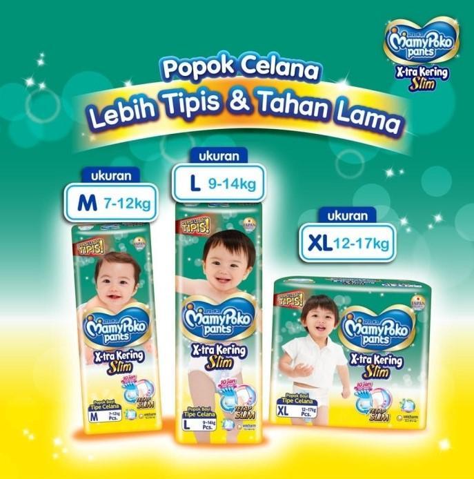 Mamypoko Pants Standar SLIM L 48 Ekstra Kering Tidak Gembung