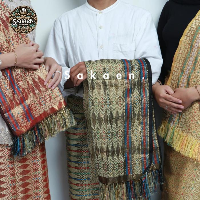 Thailand 3pcs - Benang Emas Berkualitas Benang Emas Benang Emas Kain Sarung Selendang Elegan songk
