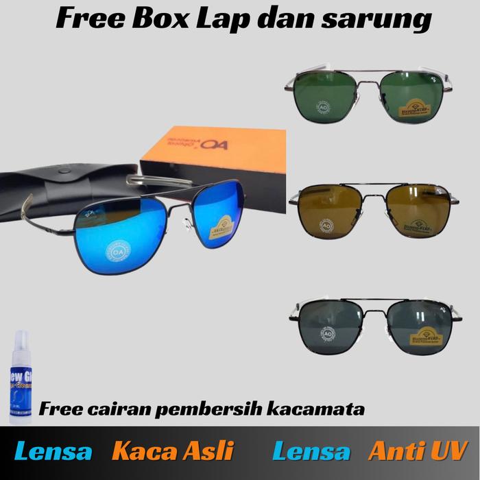【MARVEL】 American Optical 54 Kacamata Lensa Kaca Ori Pria Wanita Sepeda Motor Anti Radiasi UV | Yose