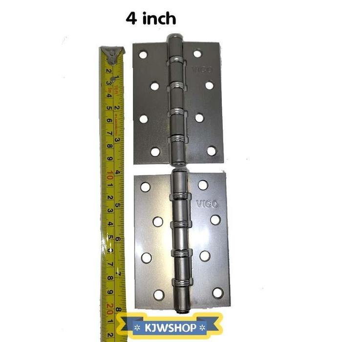Engsel Tebal Stainless 4" Door Hinges 4 inch Pintu Lemari Stenlis 10cm