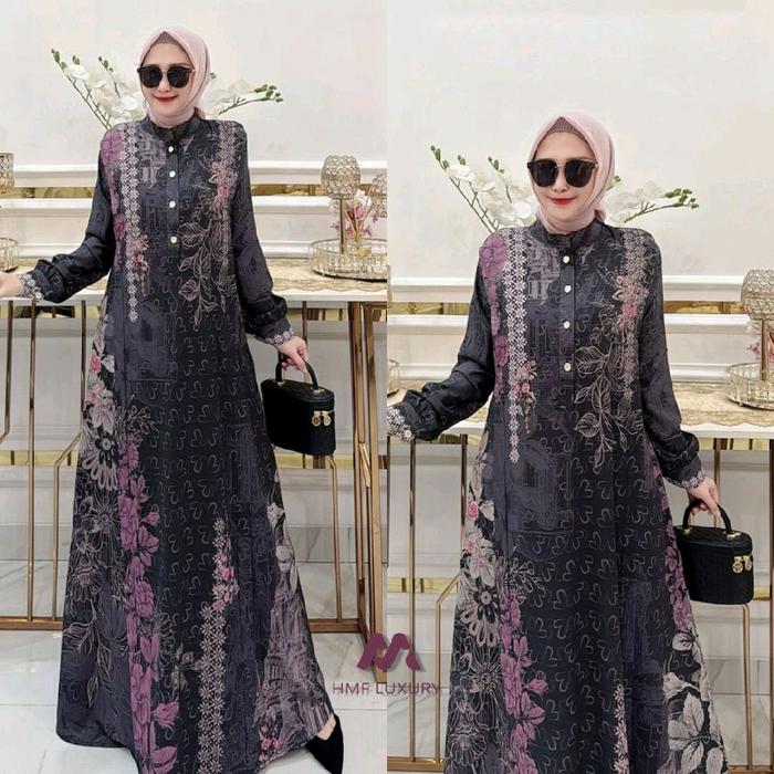 Jenaira dress by hmf luxury gamis muslim wanita