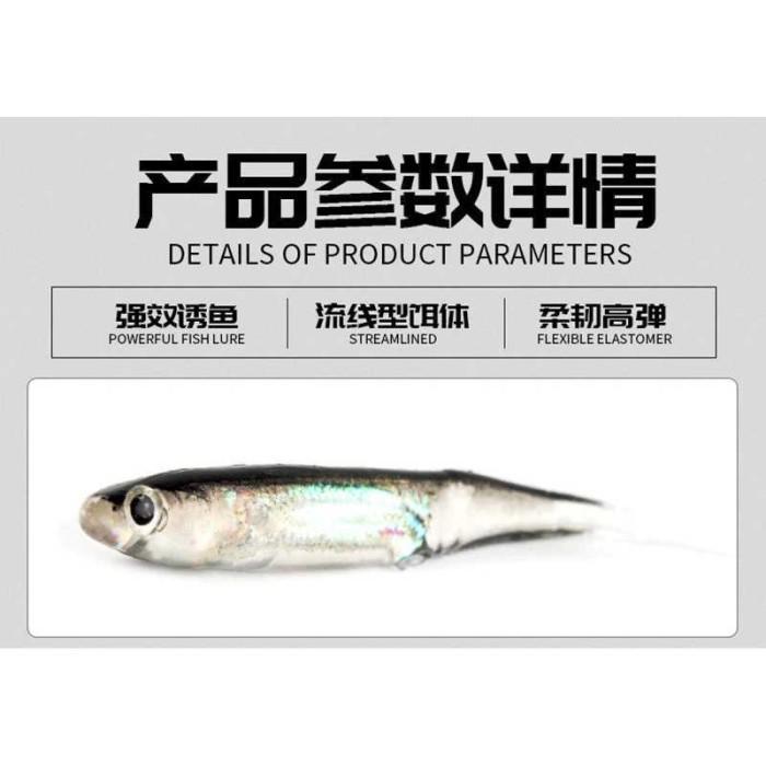 Umpan Pancing Ikan Rainbow Mata Kail Mancing Laut Casting Soft Lure