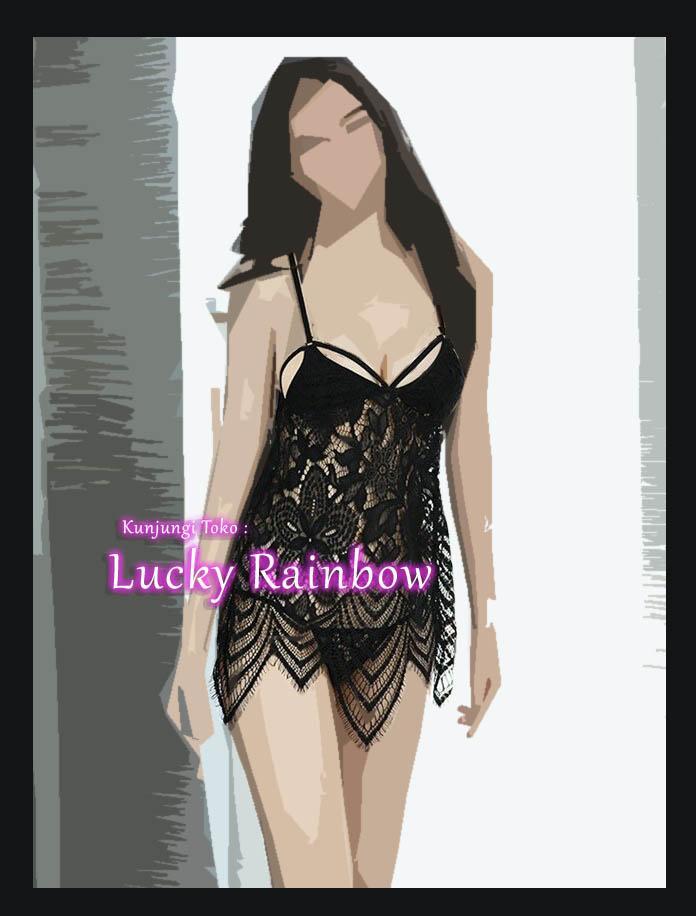 Lingerie Gaun Malam Seksi Daster Sensual Baju Hot Hitam 2654