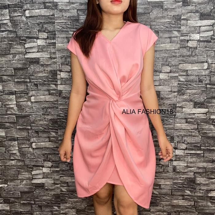DRESS AZZARINE / DRESS MIDI / DRESS SCUBA WANITA