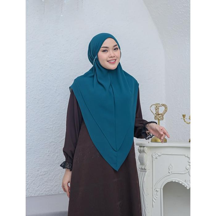 terlaris thewa - hijab khimar kalina 2 printing tali kerudung seruty babydoll