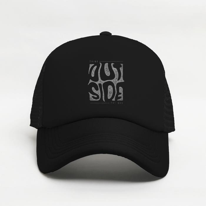 TOPI JARING BLACK EDITION TERBARU A16 - Topi Hitam Elegan dengan Jaring Nyaman Bahan Katun Nilon Lin