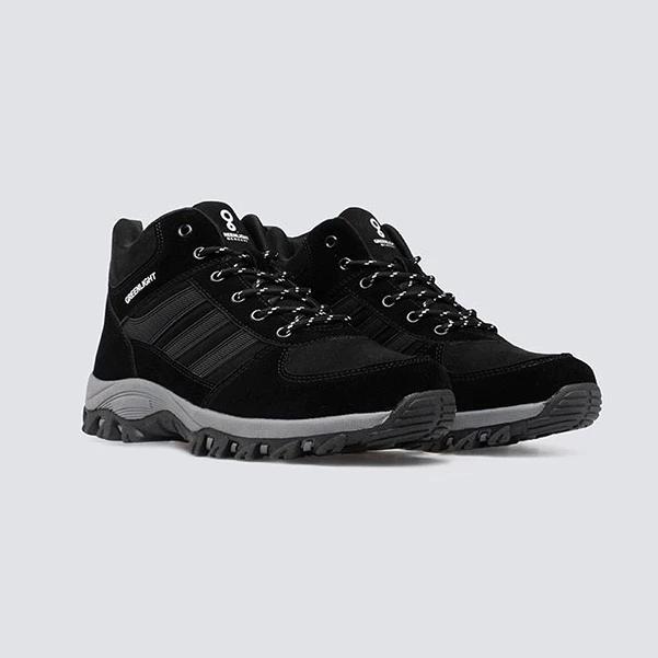 Greenlight Sepatu Sneakers Pria Mid High Lifestyle Shoes Casual Hitam 010423