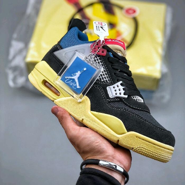 perfectkicks_bdg Air Jordan 4 Retro x Union Off Noir Brigade Blue