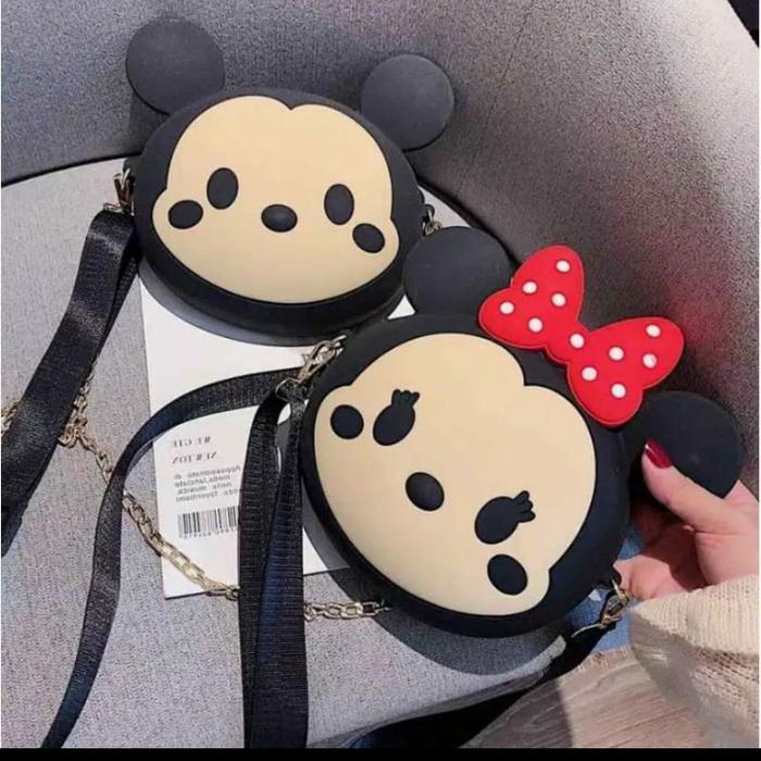 EKSLUSIF VK Tas selempang anak dewasa jelly silicone karakter carton disney imp