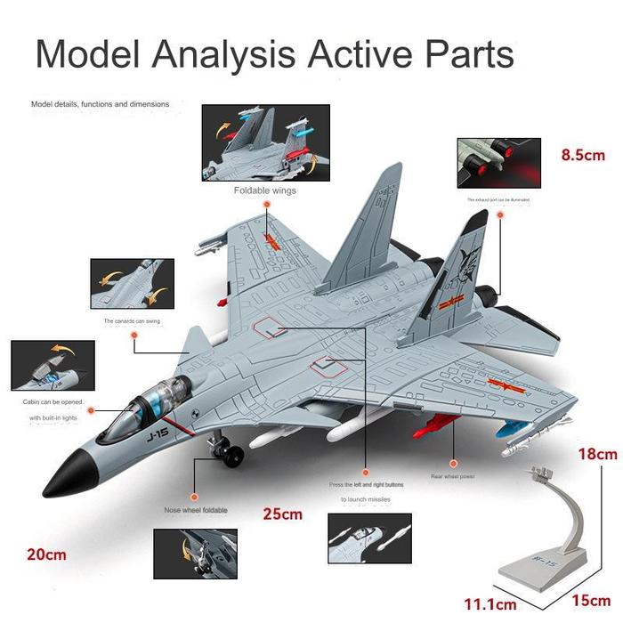 Pesawat Jet Tempur F-22 Raptor F-16 J-15 Shark J-10 dan Dassault Rafale Aircraf Diecast Alloy 22cm