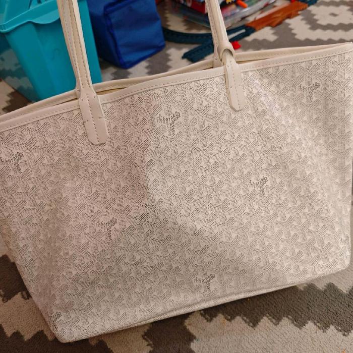 Tote Louis PM ala Goyard PreLuved Putih, PreLoved
