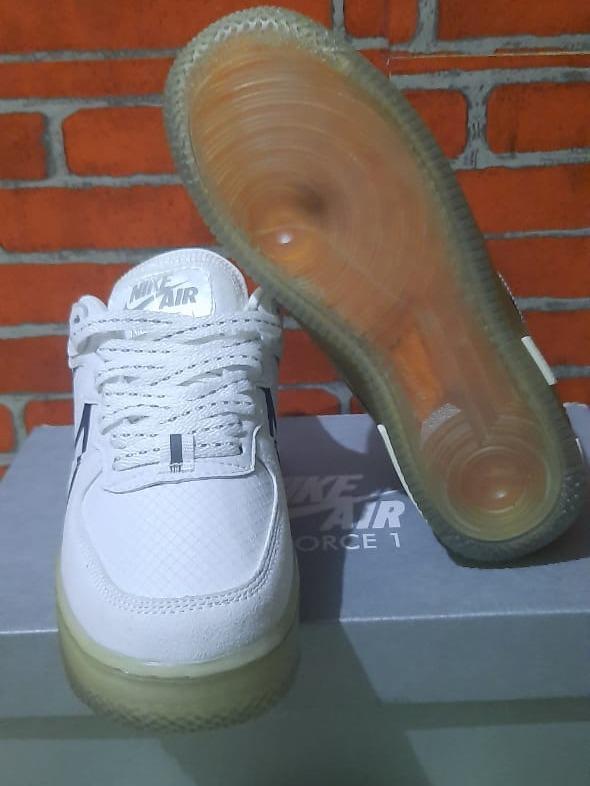 Sepatu Sneakers Casual AF1 React Dimsix Full White Size 36 Insol 22.5cm & 40.5 Insol 25.5cm