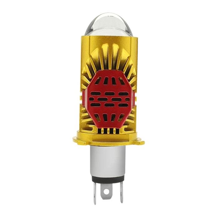 Lampu Depan LED Lensa Ganda D7WD H4 Lampu Sorot LED Mobil Motor