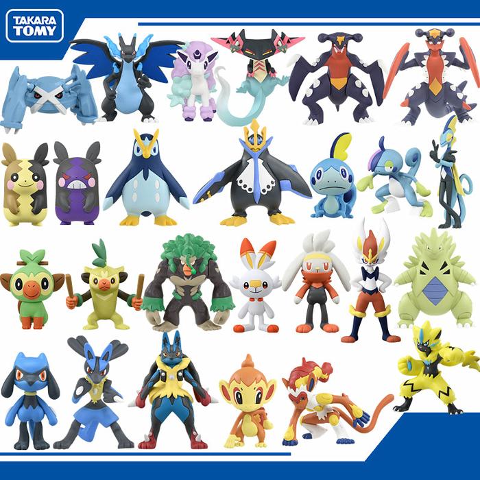 TOMY Pokemon Figure Original Garchomp Mr. Mime Dragonite Chimchar