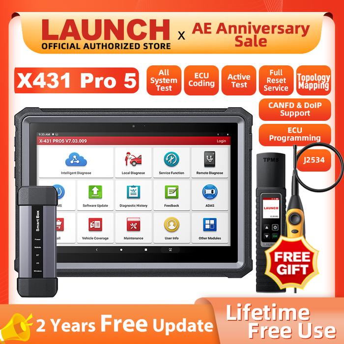 Launch X431 PRO 5 PRO5 Alat Diagnostik Mobil J2534 SmartBox