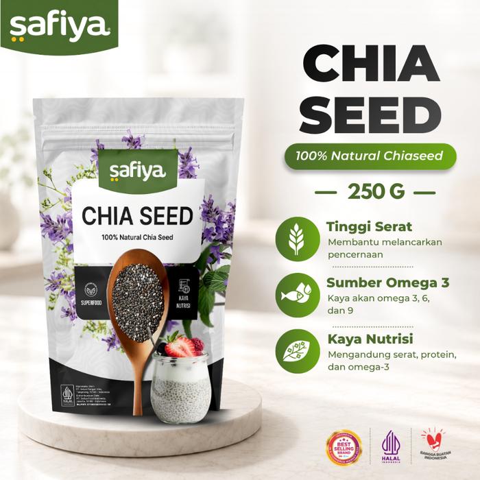 Safiya Chiaseed Organik 250 Gram Biji Chia Seed Detox Premium