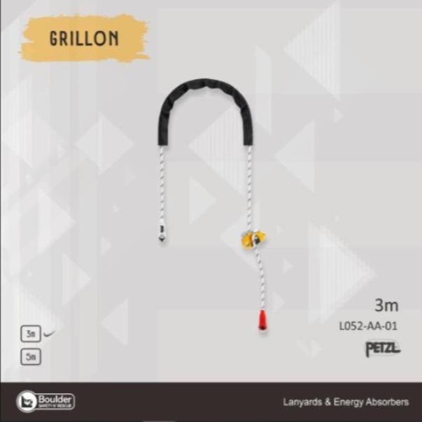 PETZL GRILLON 3m LANYARD, Adjustable lanyard for work positioning - Petzl