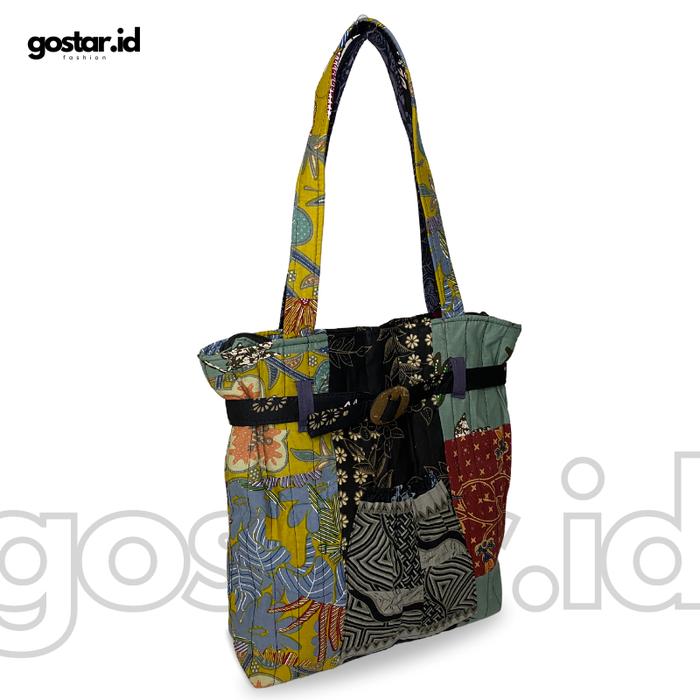 Tote bag - Tas Totebag wanita - Totebag Resleting kain perca