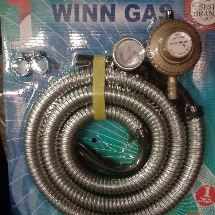 Selang + regulator gas merk WINN GAS
