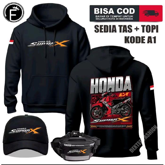 SWEATER HOODIE SUPRA X JAKET SUPRA X PLUS TAS DAN TOPI TERBARU BAHAN TEBAL BAGUS TIDAK BERBULU -zana