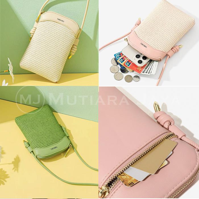 TAOMICMIC Tas Selempang Wanita Pouch Handphone Dompet HP Mini Phone Bag