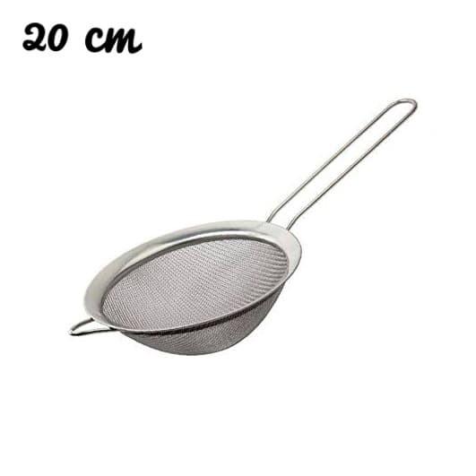 Saringan Minyak Serbaguna Stainless Steel Teh Kopi Buah Jeruk Tepung Jaring Mangkok Parabola 20 cm