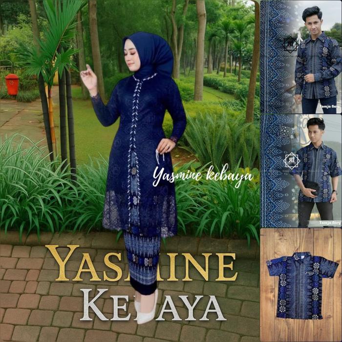 Setelan Kebaya Couple Kancing Seribu Payet / Couple kebaya Payet Modern LD 130 cm Setelan Rok Pliske