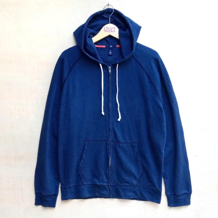 GAP Zip Hoodie Original Blue Size L-XL