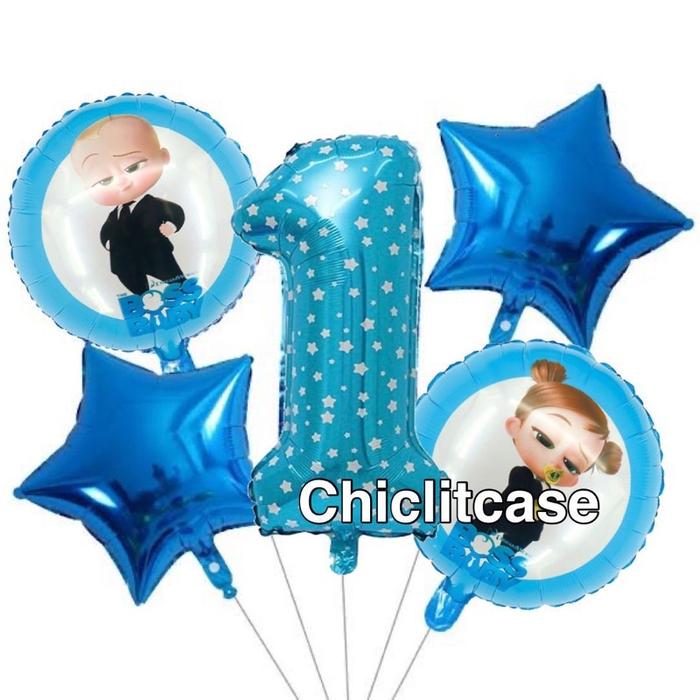 Paket dekorasi balon ulang tahun boss baby/baby boss/balon boss baby