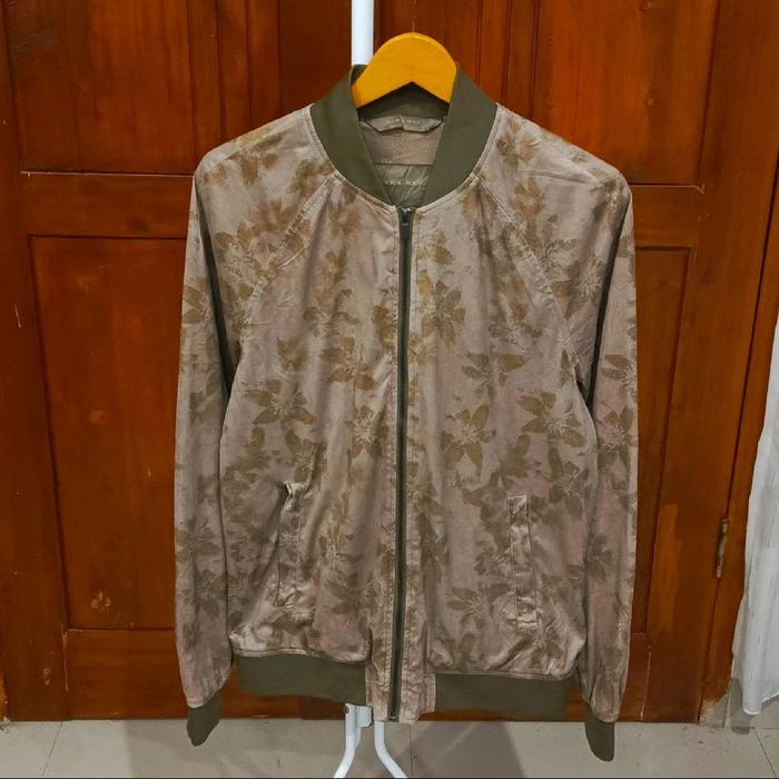 jaket velvet suede zara man motif