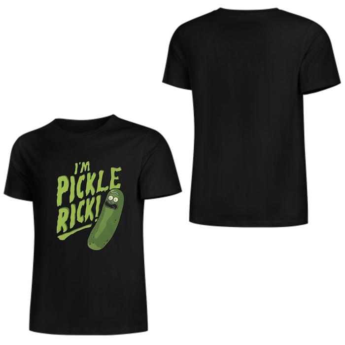 T-shirt hitam pria Ripple Junction Rick dan Morty aku Pickle Rick Adult T-shirt